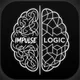 Cogent logo — a brain split between impulse and logic
